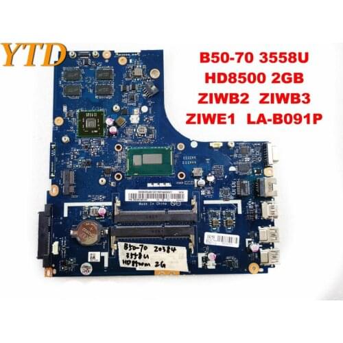 Original for Lenovo B50-70 laptop motherboard B50-70 3558U HD8500 2GB ZIWB2 ZIWB3 ZIWE1 LA-B091P tested good free shipping