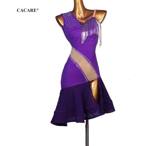 CACARE Latina Latin Dance Dress Women Girls Costume Fringe Salsa Standard Dance Dresses Customize D0902 Backless