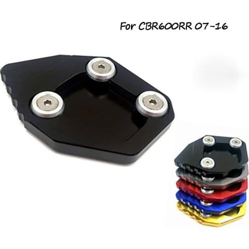Motorcycle CNC Kickstand Foot Side Stand Extension Enlarge Pad Support Plate For Honda CBR600RR CBR600 RR F5 2007-2016