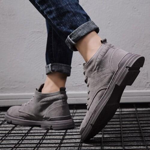 Casual Boots Men Mens Casual Boots Man Shoes Men Causal For Sport Fashion Leather Loafers Shoe Breathable Sneakers Flat Male