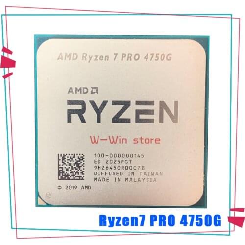 AMD Ryzen 7 PRO 4750G R7 PRO 4750G 3.6 GHz Eight-Core Sixteen-Thread 65W CPU Processor L3=8M 100-000000145 Socket AM4 no fan