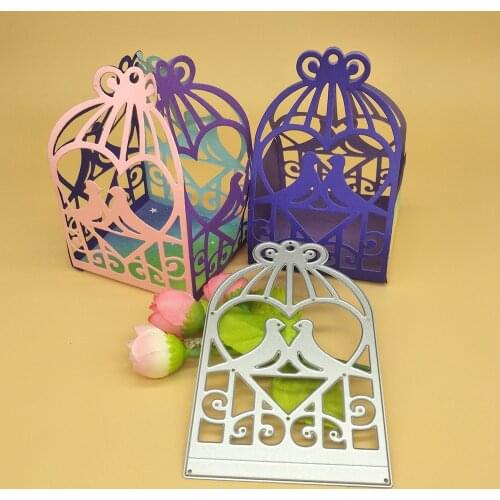 Bird cage, bird cage gift box, Christmas metal cutting die, paper crafts, scrapbook, cardboard, photo album, greeting card, DIY