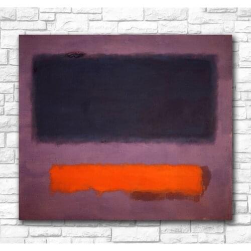 Grey and Orange on Maroon No 8 Mark Rothko Oil Painting Wall Art Paintings Picture Painting Canvas Painting for Home Decor