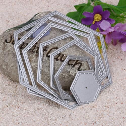 Hexagon spiral Die Cuts Metal Cutting Dies In Scrapbooking Embossing Individual Hobby DIY Cutting Dies Tools dropshipping#38