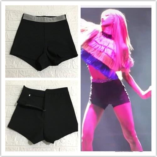 Kpop Korea Celebrity Dance Show Black High Waist Shorts Women Plus Size Fashion New Slim Short Sexy Female Summer Elastic Shorts