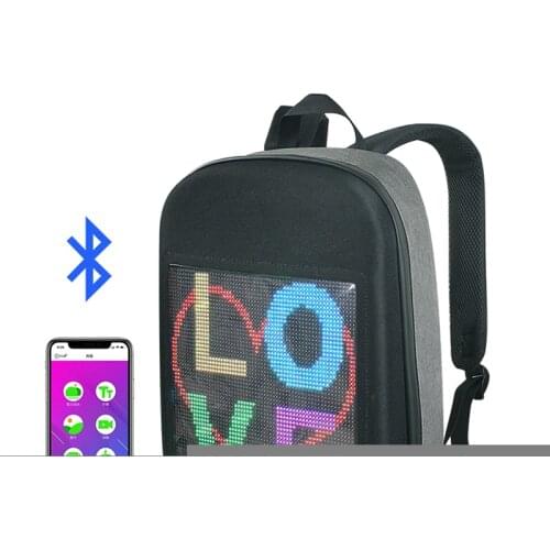 Smart WIFI Version APP Control DIY Outdoor Advertising Display Screen Walking Billboard Light Up LED Backpack Bag