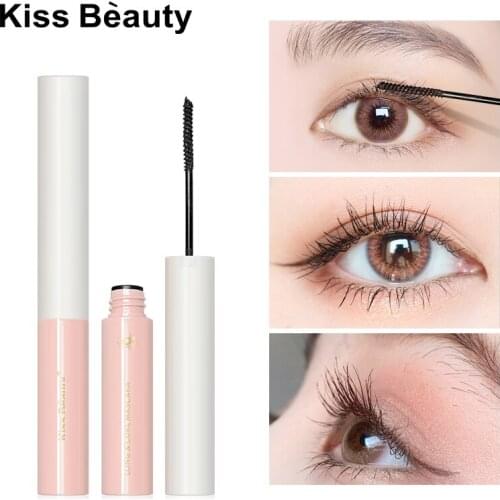 Kiss Beauty Ultra-fine Mascara Long Eyeliner Waterproof And Non-smudge Natural Thick Curling Fine Brush Mascara Eye Makeup TSLM2