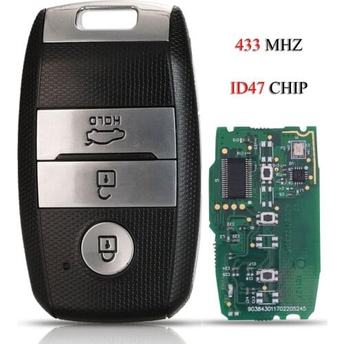 Kutery 5PCS/Lot Remote Smart Car Key For KIA K4 KX3 Sportage Sorento Rio After 2016 Year 433MHZ ID47 Chip With Uncut Blade Blank