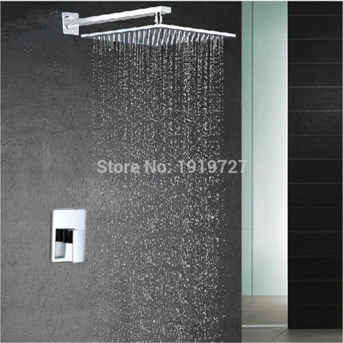 Vidric Factory Direct Modern Square Style Water Saving 10 Inch Shower Head Bathroom System Pressure Balance Wall Mounted Shower
