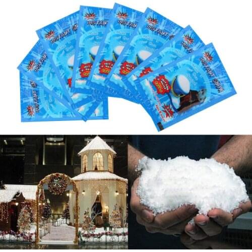 1 Pc Magical Instant Snow Powder Artificial Snowflakes Decorations Super Absorbant Decor Wedding Snow Flake Party Supplies