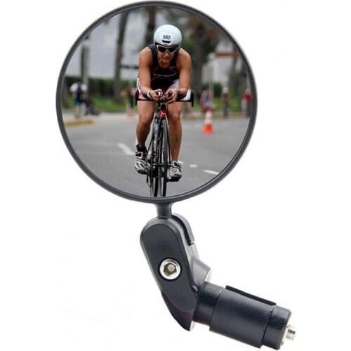 Bike Rearview Mirror Convex Anti-glared Black 360 Rotation Handlebar Mirror for Bike Bicycle Handlebar