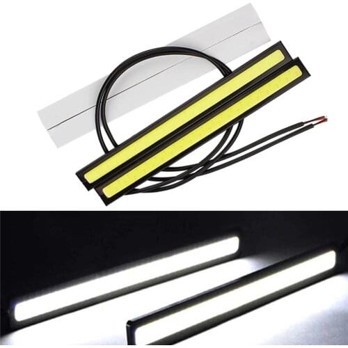 2X 17CM COB DRL LED Daytime Running Light LED Strip Light External Atmosphere Lamp Car Fog Bulb Waterproof White Red Yellow 12V