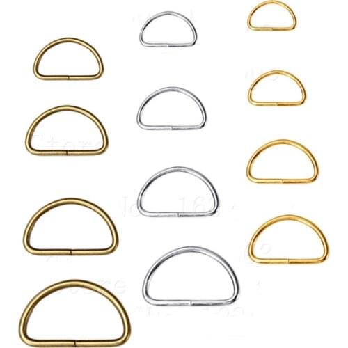 20pcs Metal Non-Welded D Ring Adjustable Buckles For Backpacks Straps shoes Bags Cat Dog Collar Dee Buckles DIY Accessorie