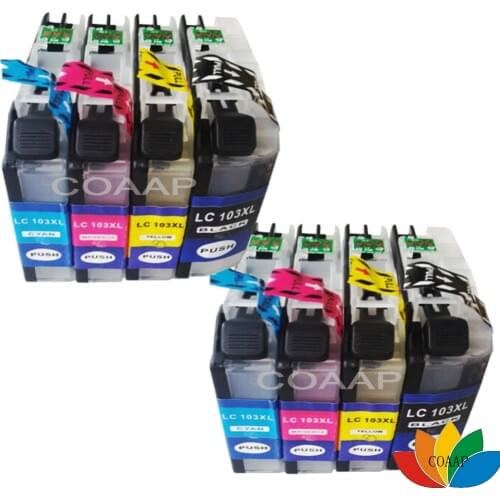 8 COMPATIBLE INK CARTRIDGE FOR BROTHER MFC J245 J285DW J4310DW J4410DW J450DW J4510DW J4610DW J470DW LC103