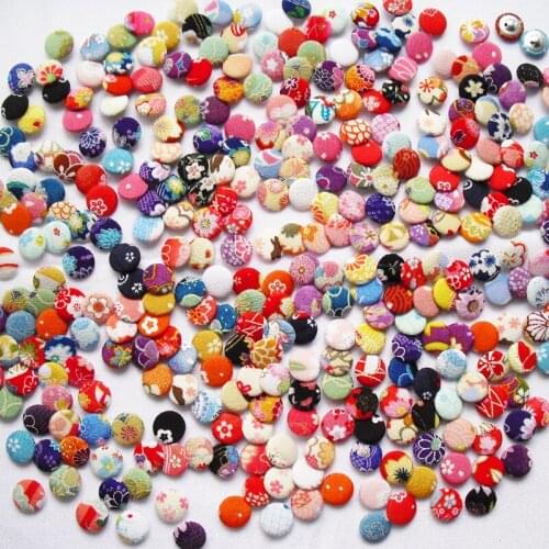 Free shipping 100pcs/lot 2cm fabric cover buttons made by hand diy series cloth covered buttons component with shank 20mm k01-0