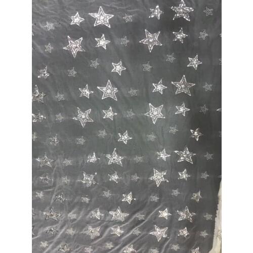 Sequin fabric stock 5yards ST27# tulle mesh lace fabric for bridal wedding dress/sawing Free shipping