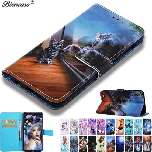 Cute Tiger Panda Pattern Wallet Flip Cases For Samsung Galaxy M10 M20 M30 A10 A20 A30 A40 A50 A70 A80 A90 A10E A20E Cover Fundas