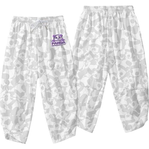 2021 New Hip Hop Streetwear Joggers Pants Men Casual Panda Print Trousers Elastic Waist Harem Pant