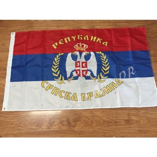 90x150cm Serbia State Flag 3x5 Feet Polyester Printed Hanging Flags and Banners