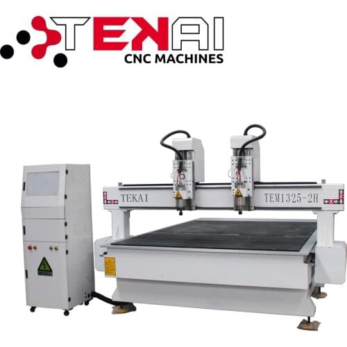TEKAI two heads woodwork machines carved furniture legs desktop 4 axis cnc router 3d wood engraving machine