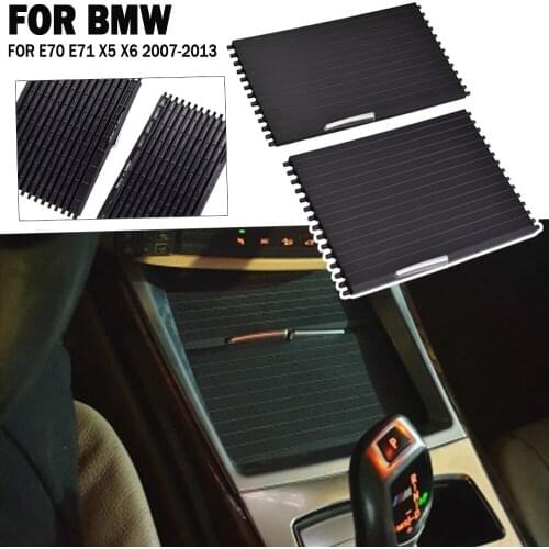 ABS Interior Center Console Drinking Water Cup Holder Cover Trim Zipper Rolling Curtain Car Styling For BMW E70 E71 X5 X6 07-13