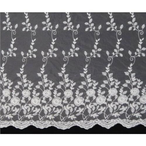 Exquisite Gauze Lace Fabric, Flower White French Mesh Lace, Gauze Lace, Fabric By Yard