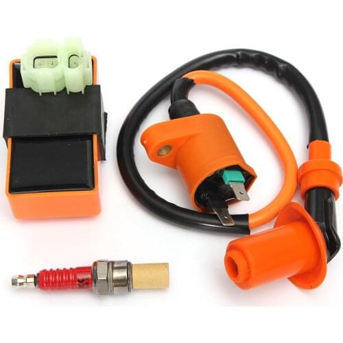 Ignition Coil+Racing CDI Box+ Spark Plug For GY6 50 125 150cc Moped Scooter ATV Go Carts