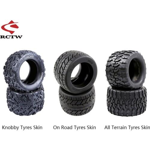 Wheel Tyre Skin Set for 1/8 HPI Racing Savage XL FLUX Rofun Rovan TORLAND Truck Rc Car Toys Parts