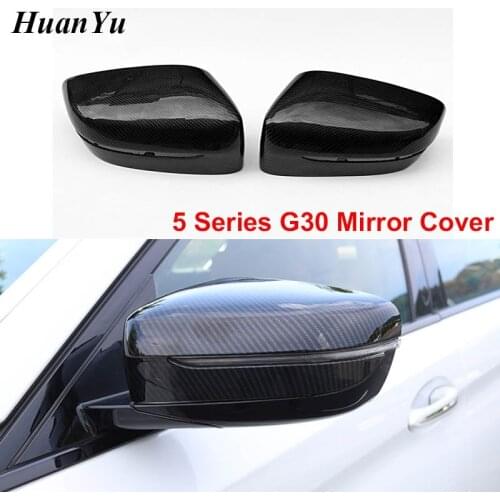 LHD Carbon Fiber Rearview Caps for BMW 5 6 7 Series G11 G12 G30 G31 GT G32 Replacement Side Mirror Cover 2017 2018