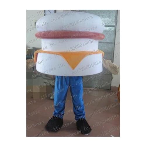 Hamburger Burger Bun HAM Cheeseburger Mascot Costume Adult Cartoon Character Annual Celebration Garden Fantasia zx1076
