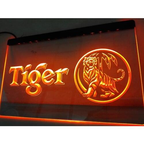 LE178- Tiger Beer Happy Hour Bar LED Neon Light Sign home decor crafts