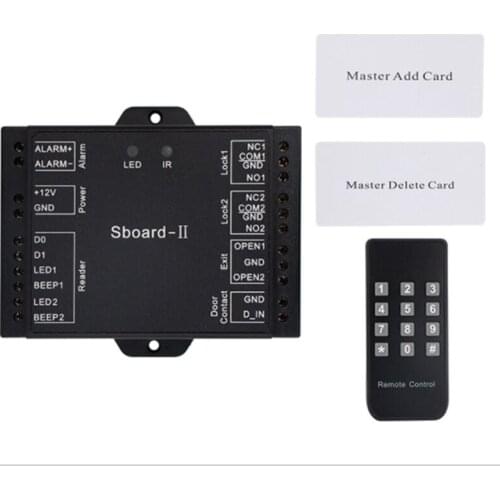 Top Deals Mini Wifi 2 Door Access Control Board Panel Dual Relay Access Control Board 2100 Users Wiegand 26-37 APP Control