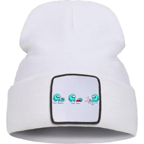 Ski Thick Sport Knitted Hat The Blue Impostor Takes Care Of His Children Beanie Caps Kawaii Funny Unisex Hats Winter Warm Cap