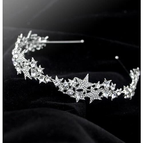 Fashion Full Rhinestone Crystal Headbands Women Tiaras Crowns Bridal Head Ornaments Girls Party Wedding Hair Jewelry Accessories