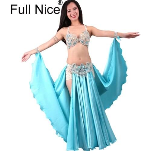 New Performance Dancewear Bellydance Clothes Outfit C/D Cup Maxi Skirt Professional Women Egyptian Belly Dance Costume Set