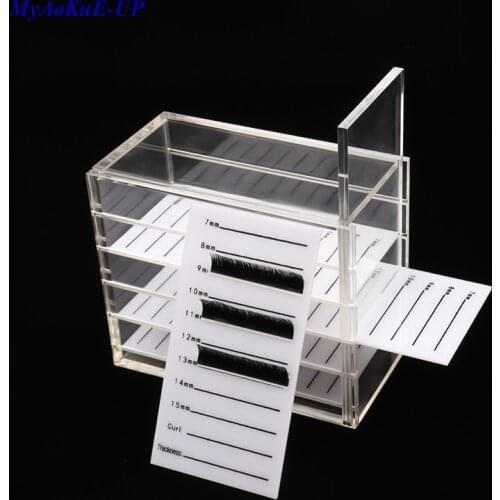 New Arrival Eyelash Storage Box 5 Layers Clear Organizer Box False Eyelashes Glue Pallet Eyelash Extension Makeup Tool