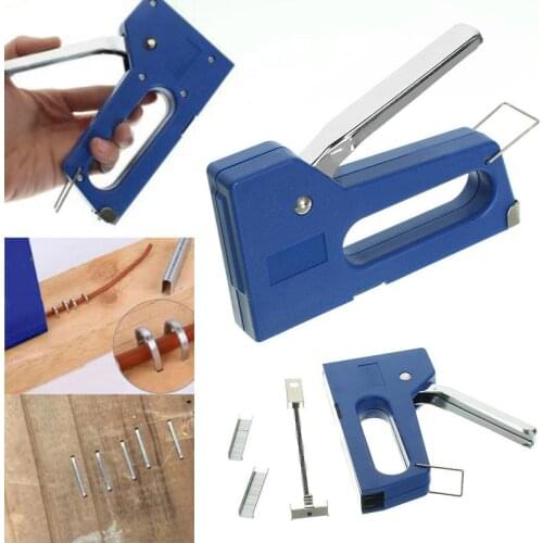 New Mini Staple Nail Stapler Stapling Machine Kit with 100pcs 6mm Nails For Furniture Woodworking Stapler Hand Tools