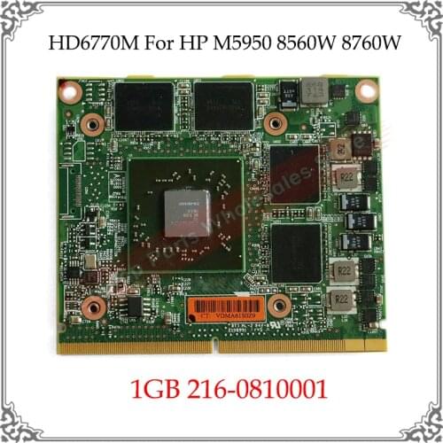 Original HD6770M HD 6770M Graphic Card For HP M5950 8560W 8760W 216-0810001 1G 1GB Display Card Video Card