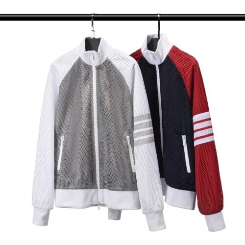 2021 Autumn Striped Jacket Men Women Matching Color Coat Baseball Uniform Casual Zipper Wear High Quality Korean Design