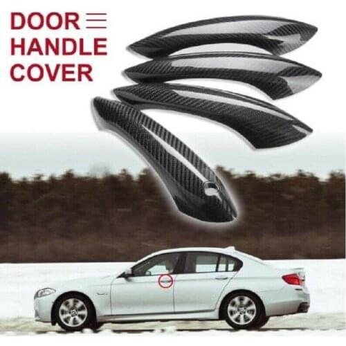 Real Carbon Fiber Exterior Door Handle Cover Trim Fit For BMW F10 520i 535i GT M5 M6