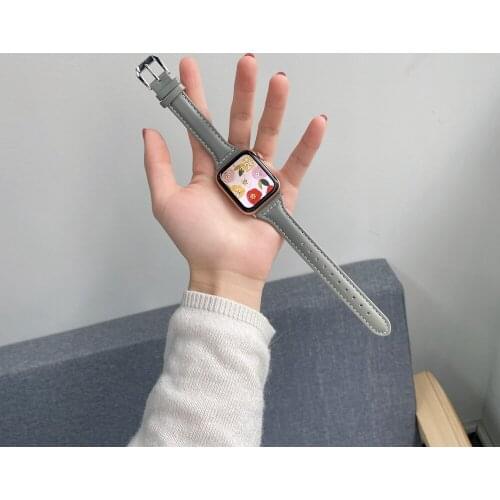 Excellent leather loop For Apple Watch Band 40mm 44mm 42MM 38MM for iWatch Strap Sports Buckle series 1 2 3 4 5 6 se