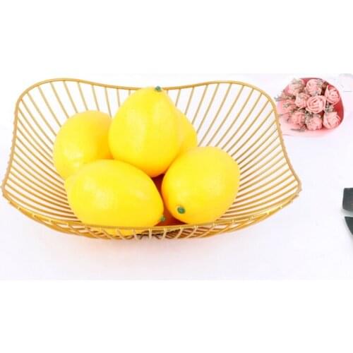 Simple Home Living Room Fruit Plate Woven Iron Wire Hollow Storage Fruit Vegetable Basket Elegant Picnic Tray Drying