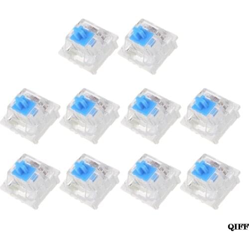 Drop Ship&Wholesale 10Pcs 3 Pin Mechanical Keyboard Switch Blue for Cherry MX Keyboard Tester Kit APR29
