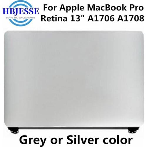 Brand New A1706 LCD Assembly for Macbook Pro Retina 13" A1708 LCD Screen Full Display Assembly Complete Grey Silver MLH12LL/A
