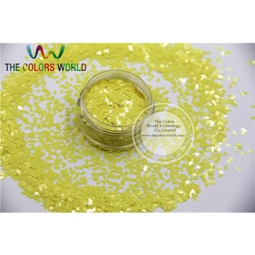 TCH301 2.0 MM Size Solvent Resistant Mate Yellow Colors Diamond rhombus shape glitter for nail art and other deco