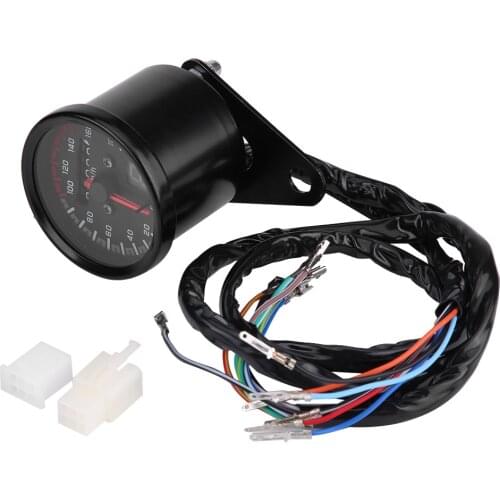 Universal Motorcycle Digital Odometer Speedometer Tachometer Gauge with LED Indicator fits most motorcycle models