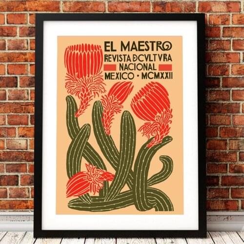 El Maestro Vintage Canvas Painting Mexican Poster and Prints Cuadros Wall Art Pictures for Living Room Home Decoration Unframed