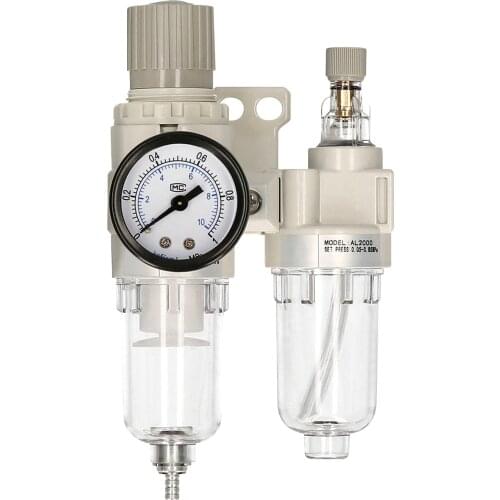 KKmoon 1/4'' PT Air Filter Pressure Regulator Combo AFC2000 Water Oil Trap Separator Air Tool Compressor Filter Moisture Filter