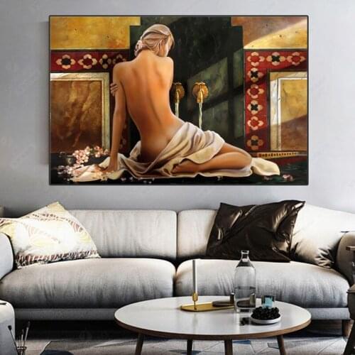 World Famous Poster Sexy Lady Canvas Painting Wall Art Prints Picture Mural for Stairs Room House Gallery Home Decor Cuadros