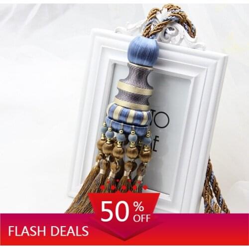 High-End Curtain Tassel Strap Tassel Rope Curtain Accessories Accessories Wooden Bead Hanging Ball decorative balls